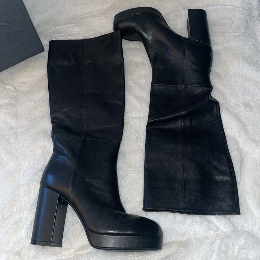 NWT Anthropologie SILENT D YELLONA Black Leather Boot - Picture 8 of 11